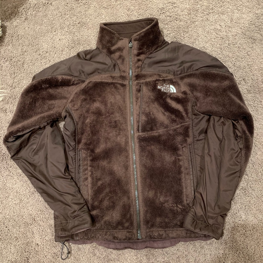 The North Face brown fleece/nylon jacket